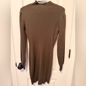 Source Unknown Olive Long Sleeve Dress